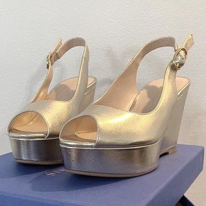 Stuart Weitzman Rinna PYB Slingback Metallic Nappa